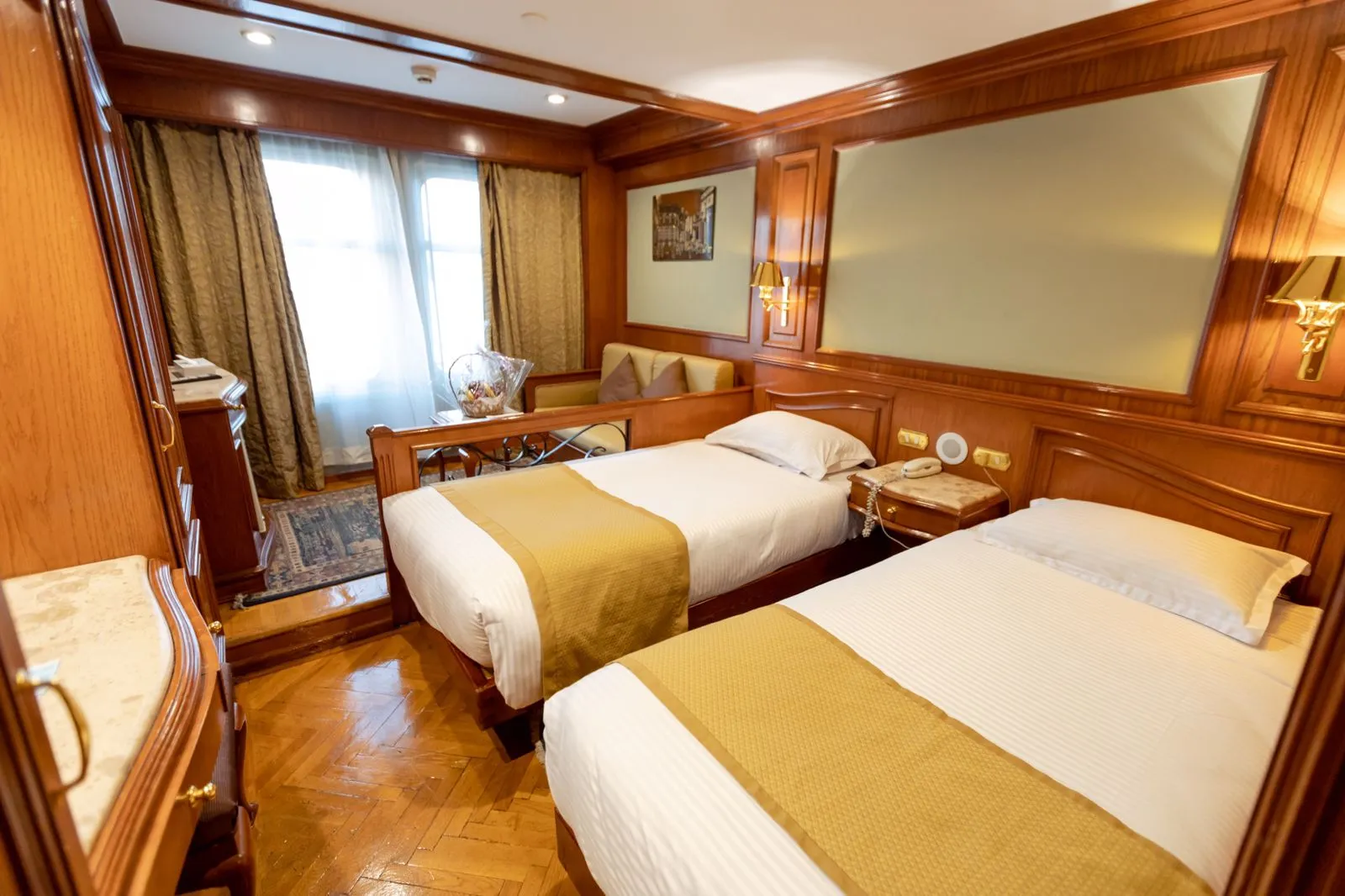 Cabin aboard the MS King Tut I Nile Cruise Nile cruise